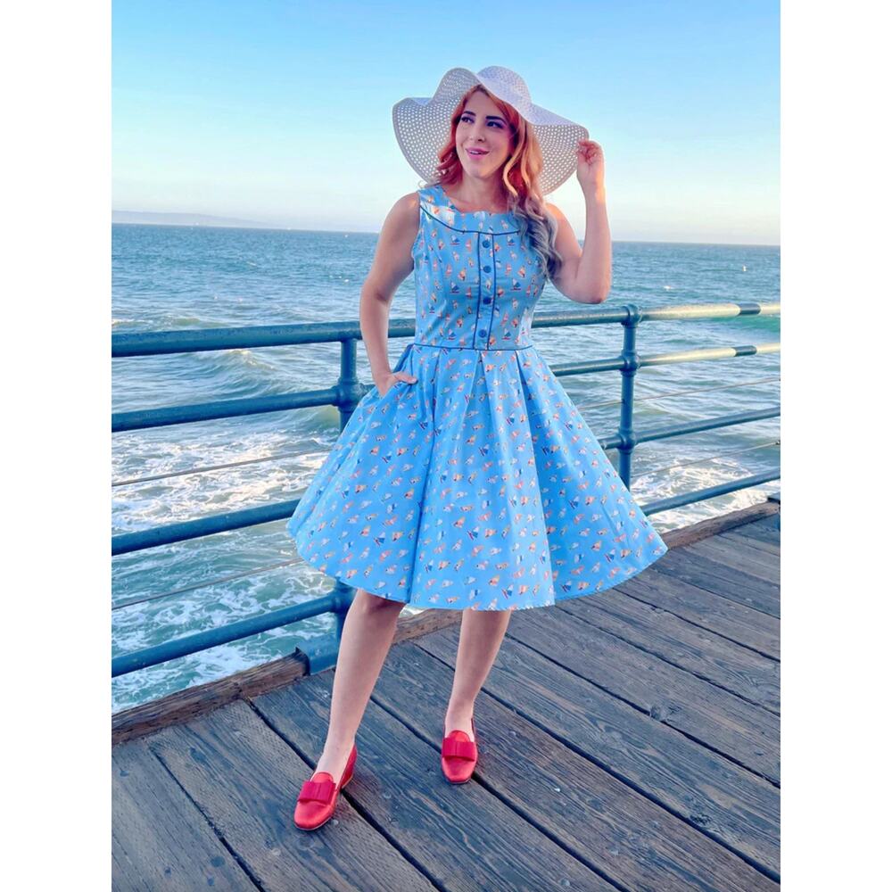 Retrolicious Elizabeth Dress in Windsurfer
